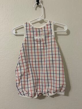 Jacadi Paris Size 6 Months Romper Cotton One Piece Nautical Sailor Lightweight